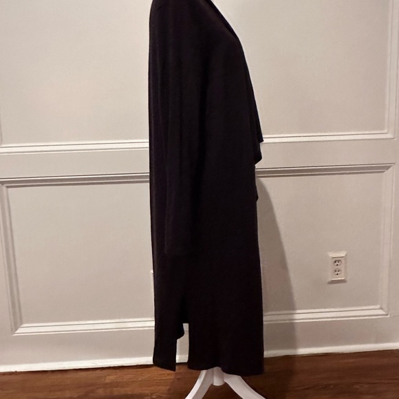 IMNYC Isaac Mizrahi Open Front, Cascade Drape, Black Cardigan | Size L - Picture 2 of 7